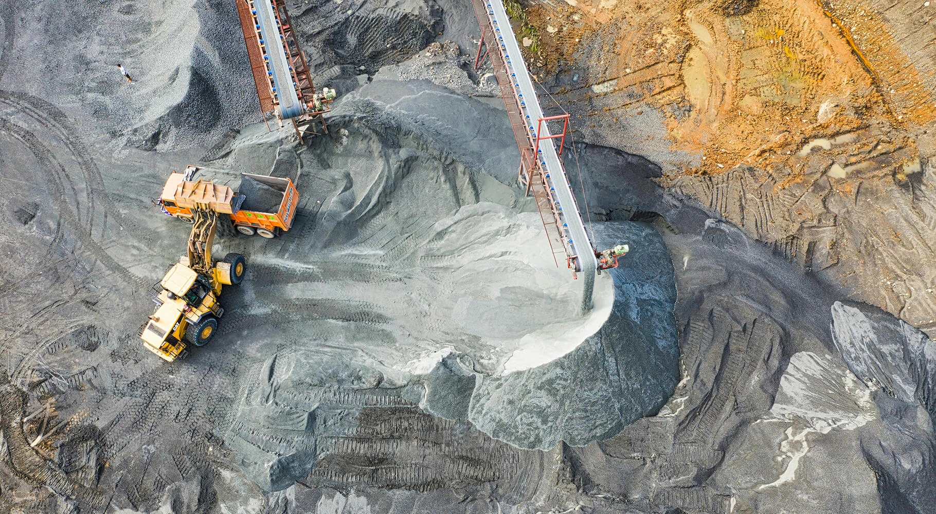 Mining equipment in operation